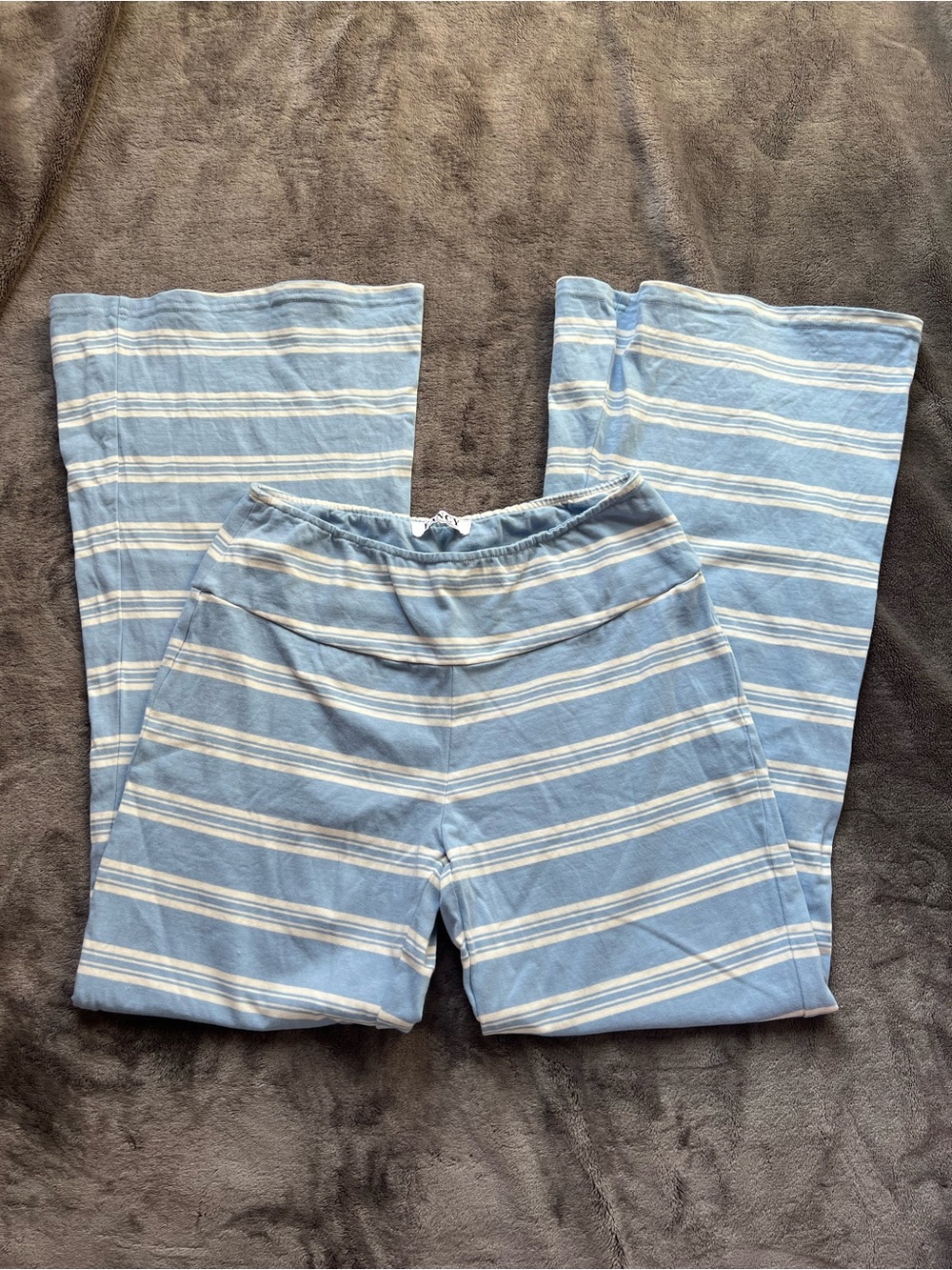 Light Blue Striped Women’s Lounge Track Pants